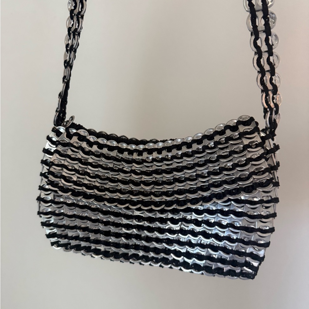Stylish hand made Black and Silver Women's Bag